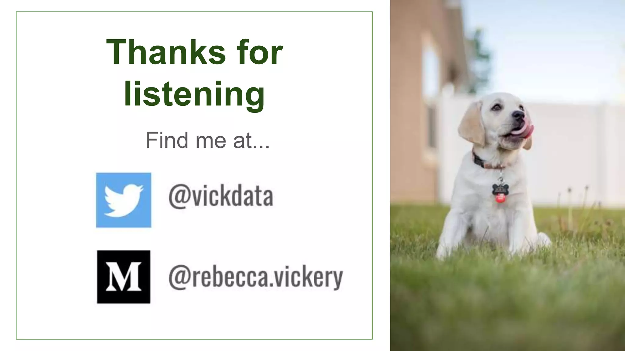 Thanks for
listening
Find me at...
 