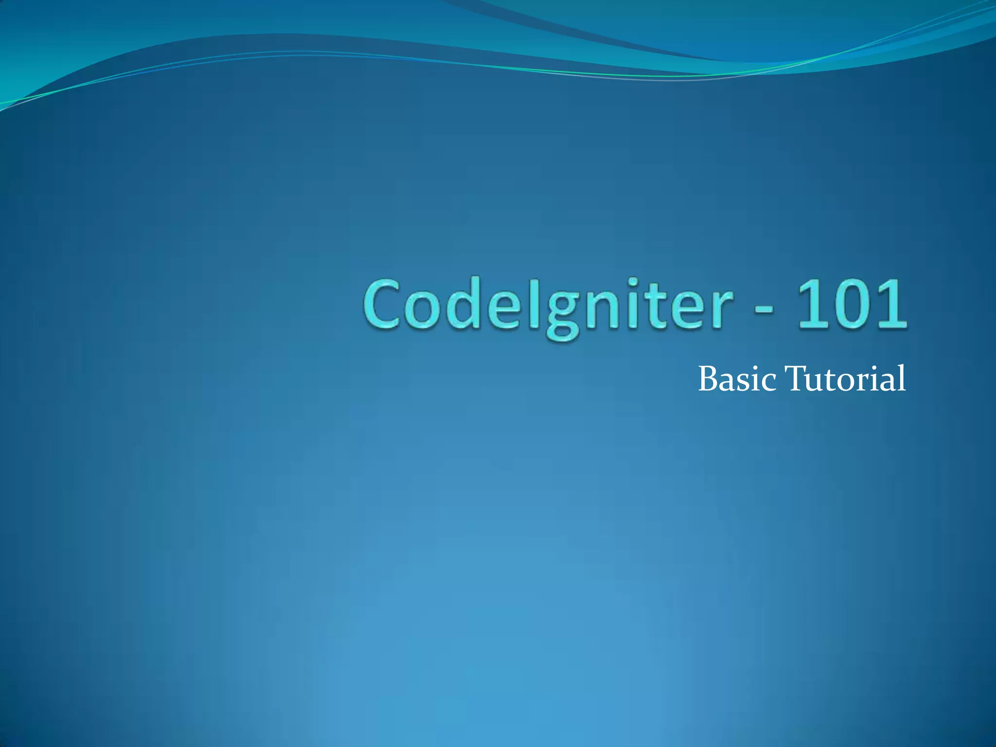 Basic Tutorial 