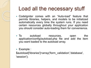 Example Auto Load Codeigniter | PPTX