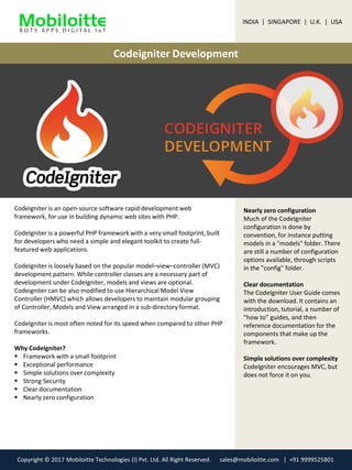 Code igniter development | PDF