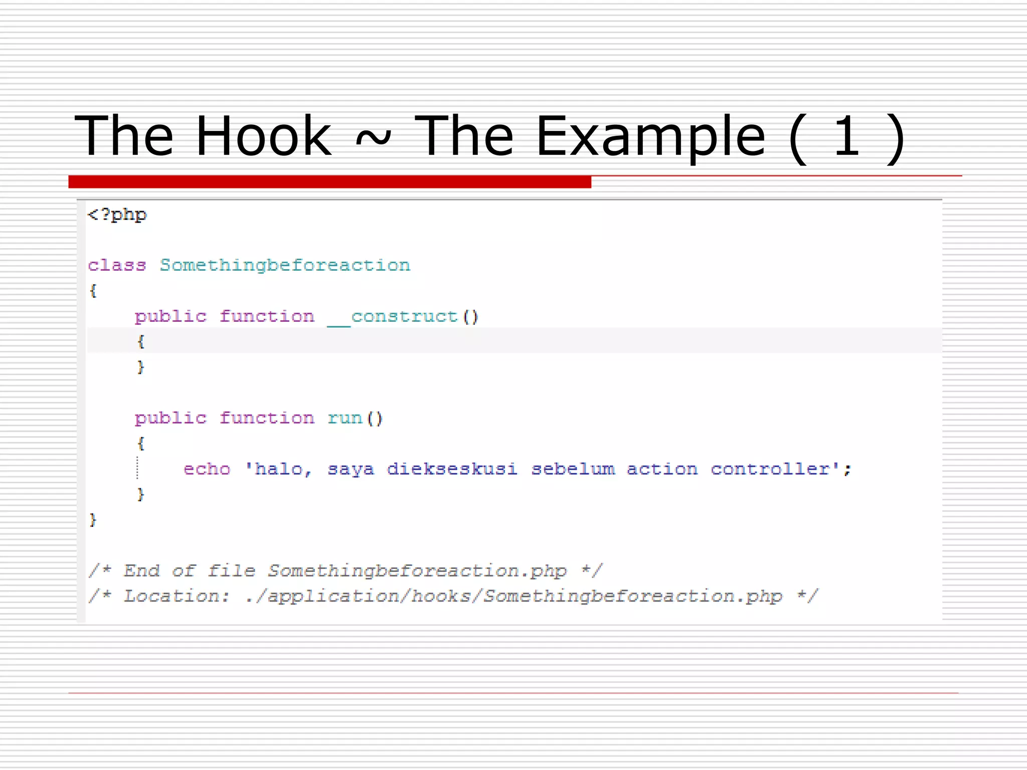 The Hook ~ The Example ( 1 )
 