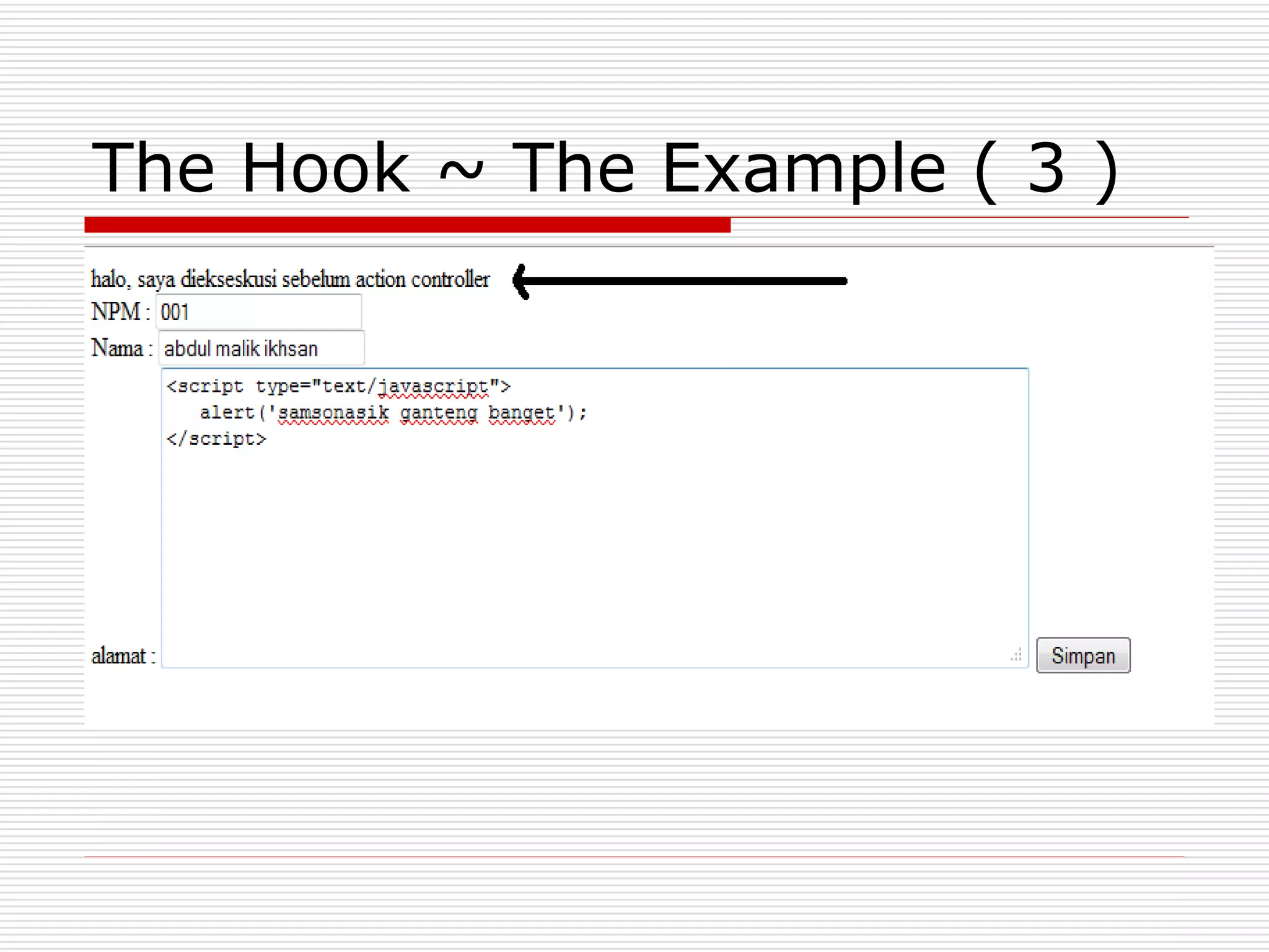 The Hook ~ The Example ( 3 )
 