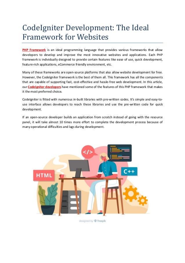 Code igniter development the ideal framework for websites