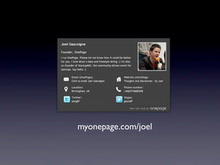 myonepage.com/joel
 