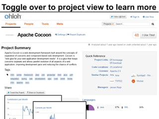 Toggle over to project view to learn more
 