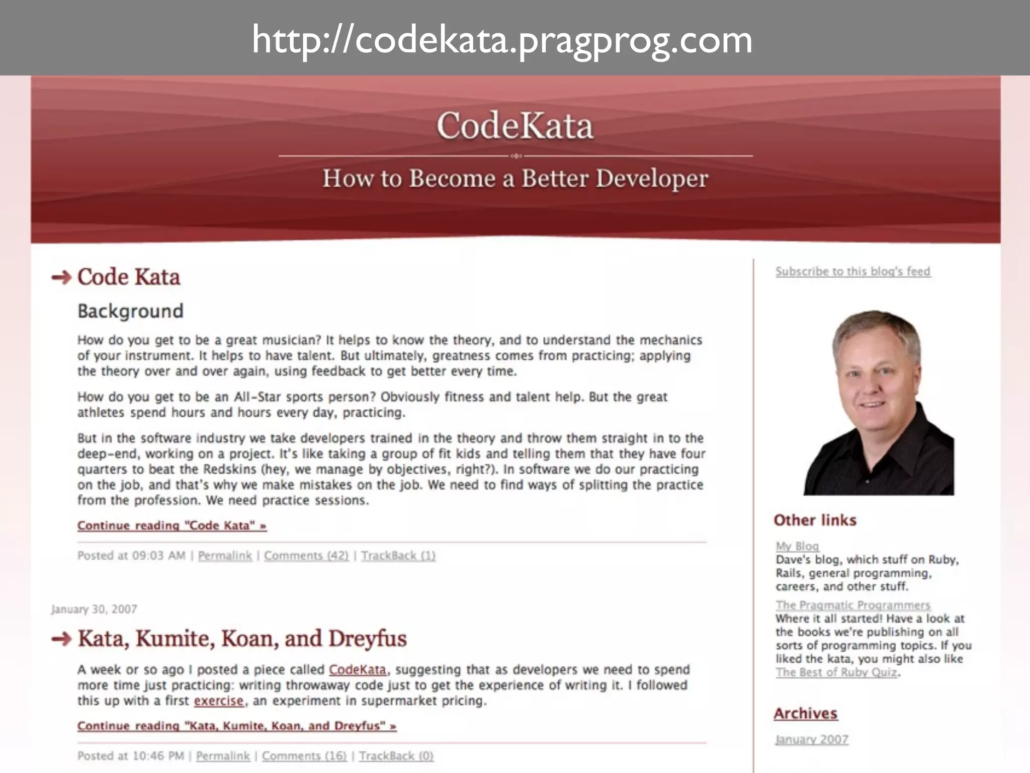 http://codekata.pragprog.com
 
