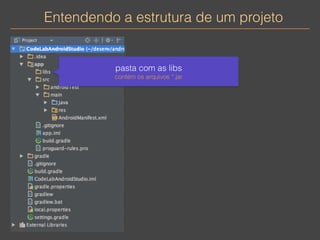 Entendendo a estrutura de um projeto 
pasta com as libs 
contém os arquivos *.jar 
 