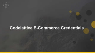 Codelattice E-Commerce Credentials 