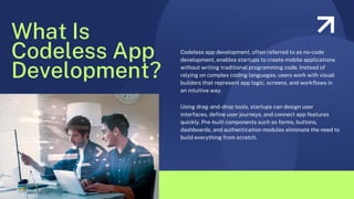 Codeless App Development A Game Changer for Startup Growth | PDF