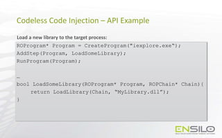 Injection on Steroids: Codeless code injection and 0-day techniques | PPTX