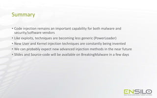 Injection on Steroids: Codeless code injection and 0-day techniques | PPTX