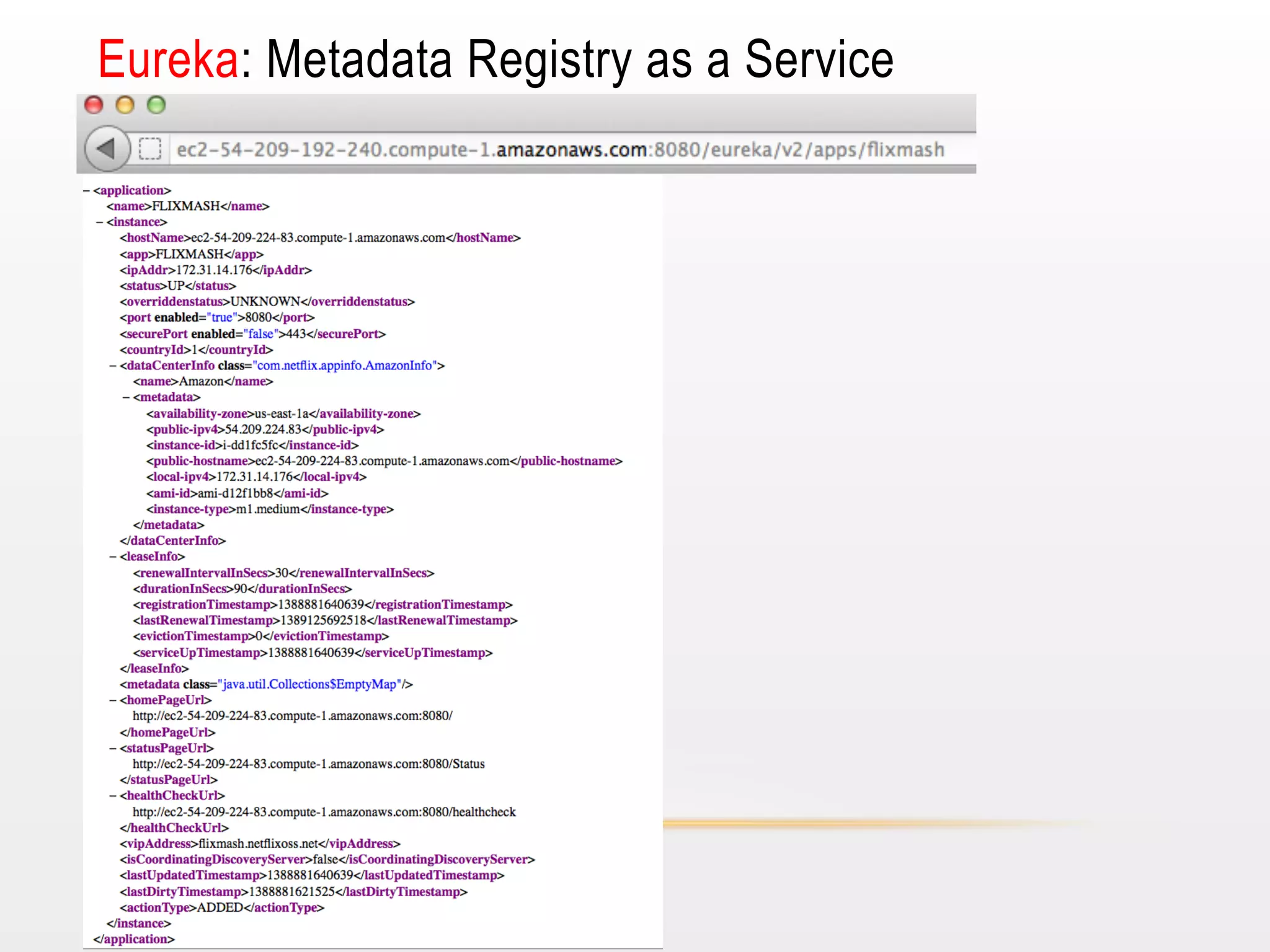 Eureka: Metadata Registry as a Service

 