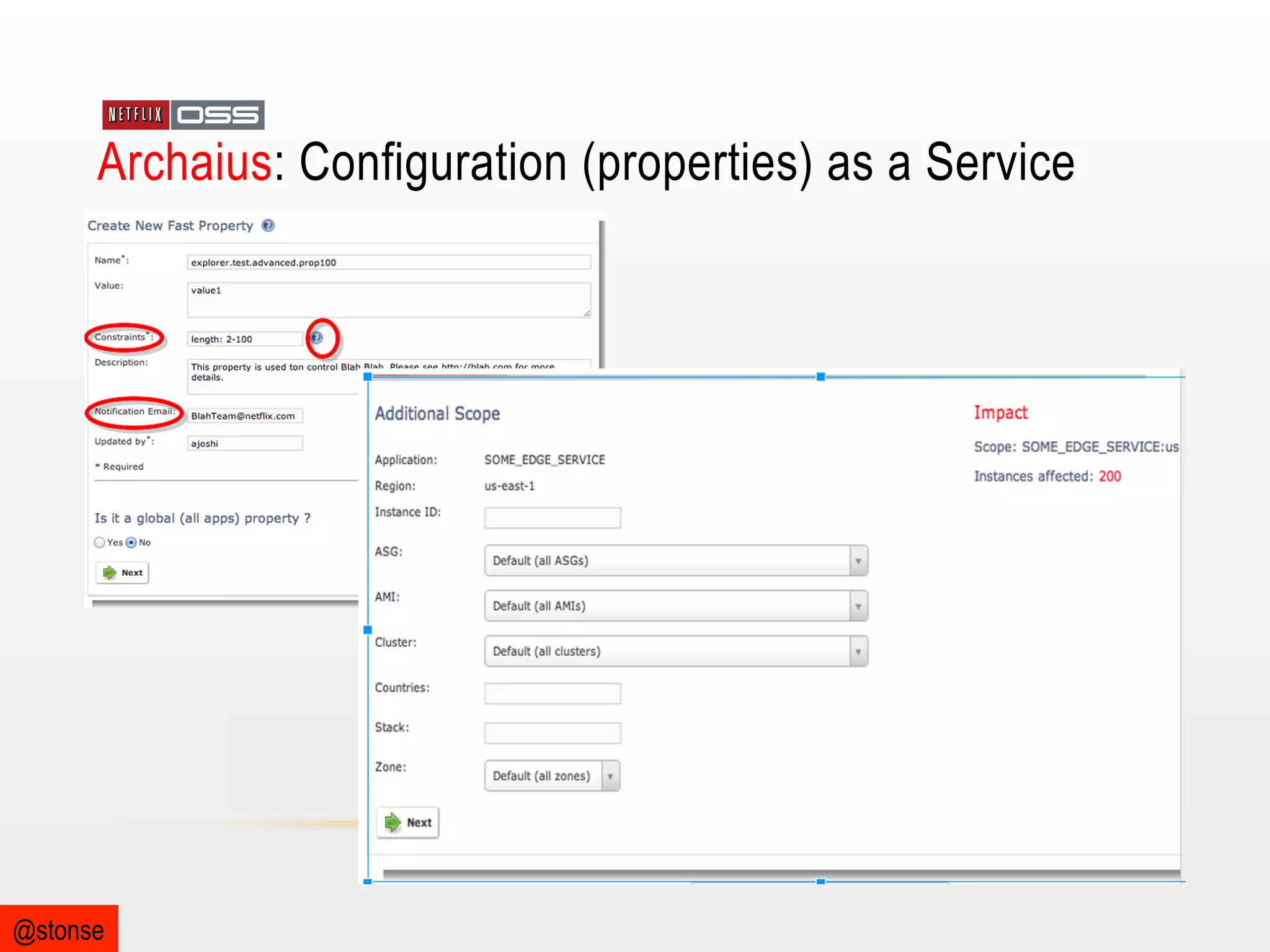Archaius: Configuration (properties) as a Service

@stonse

 