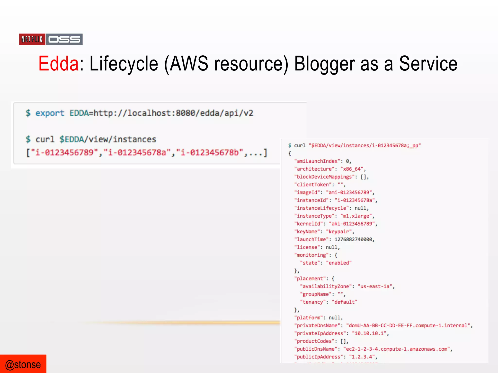 Edda: Lifecycle (AWS resource) Blogger as a Service

@stonse

 