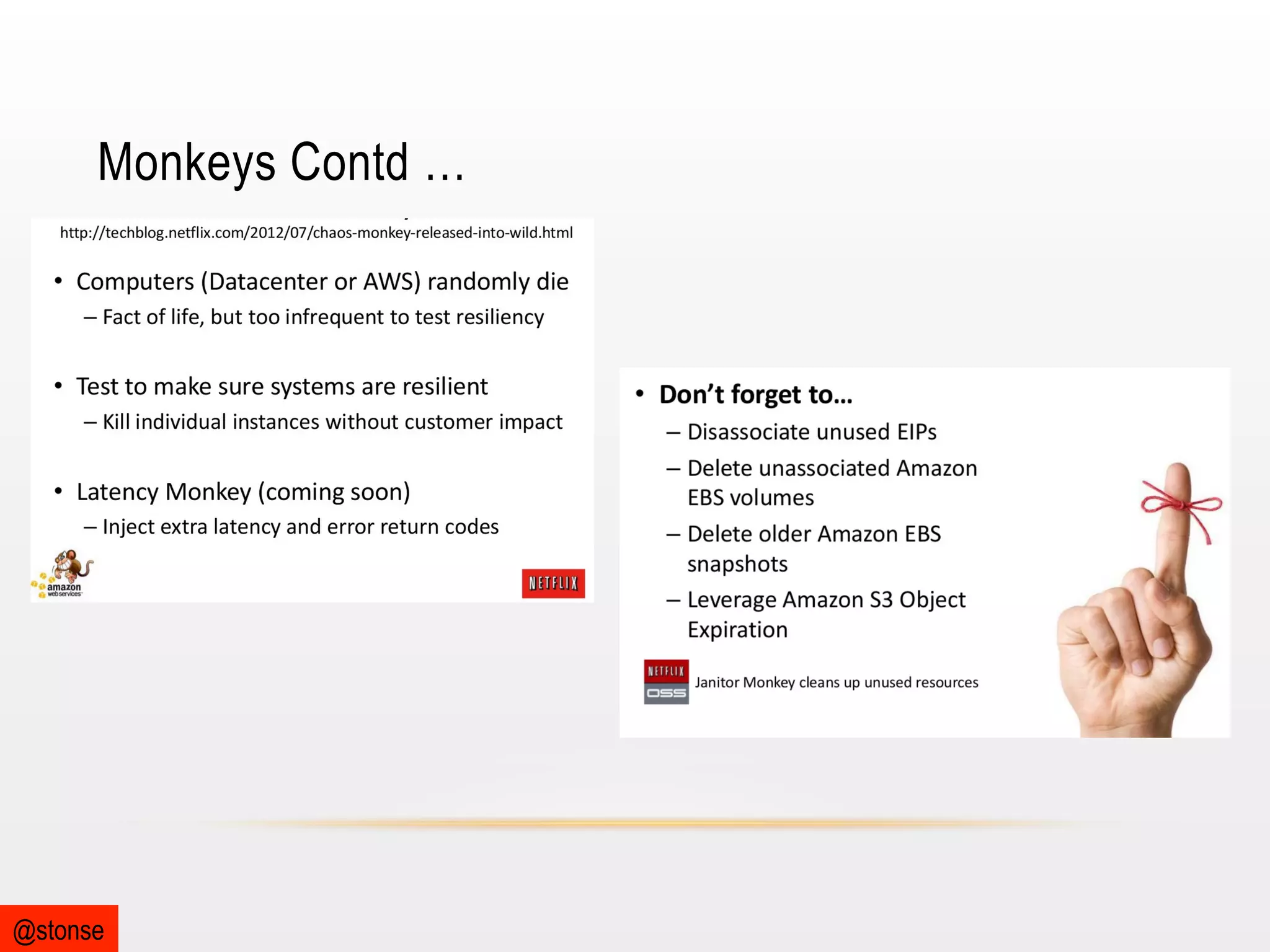 Monkeys Contd …

@stonse

 