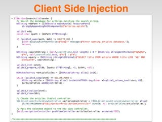 Client Side Injection
 