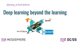 Deep learning beyond the learning
@joerg_schad @dcos
 