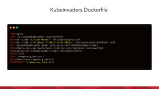 Kubeinvaders Dockerﬁle
 