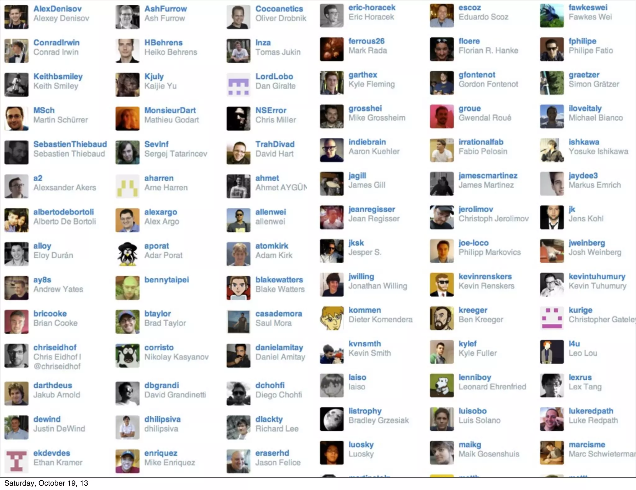 Saturday, October 19, 13

 