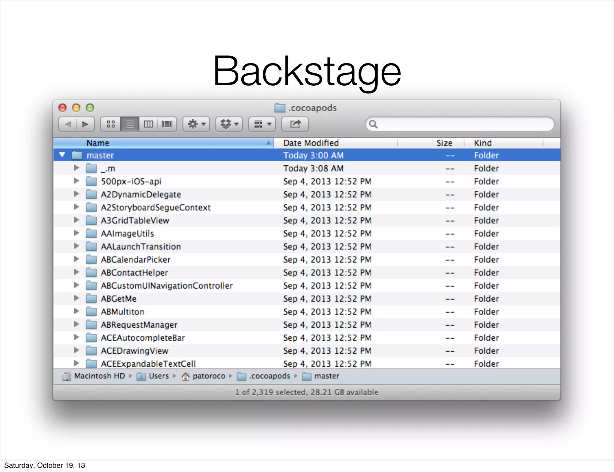 Backstage

Saturday, October 19, 13

 