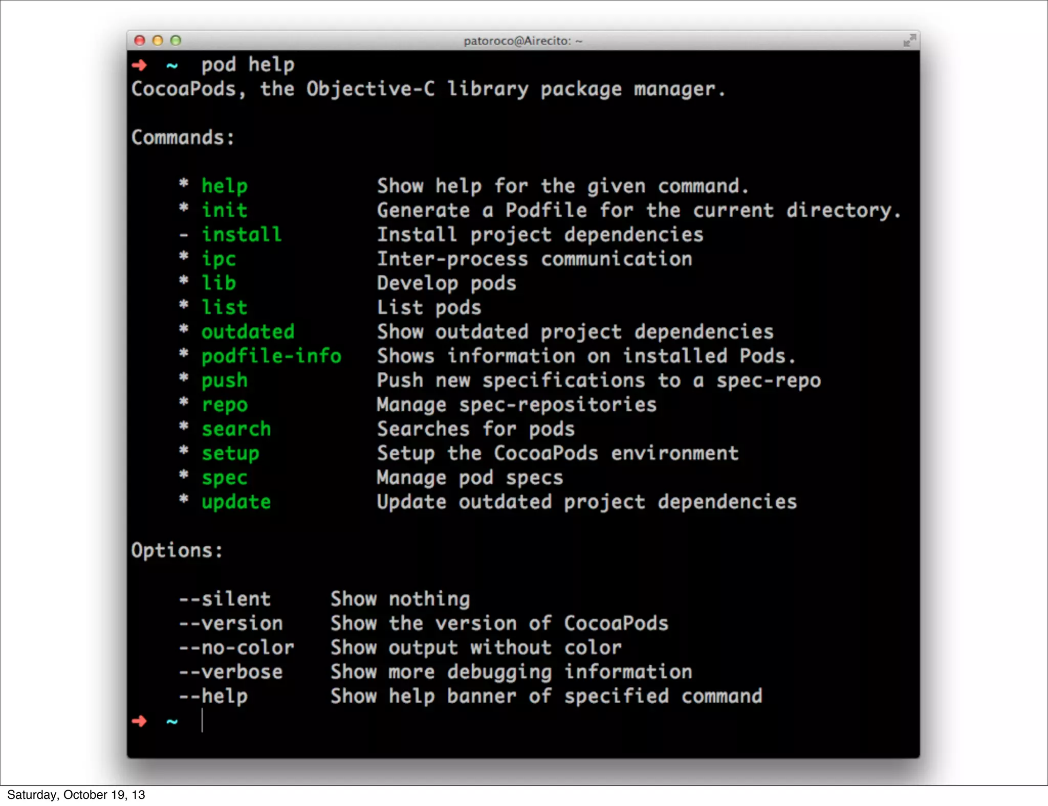 Saturday, October 19, 13

 
