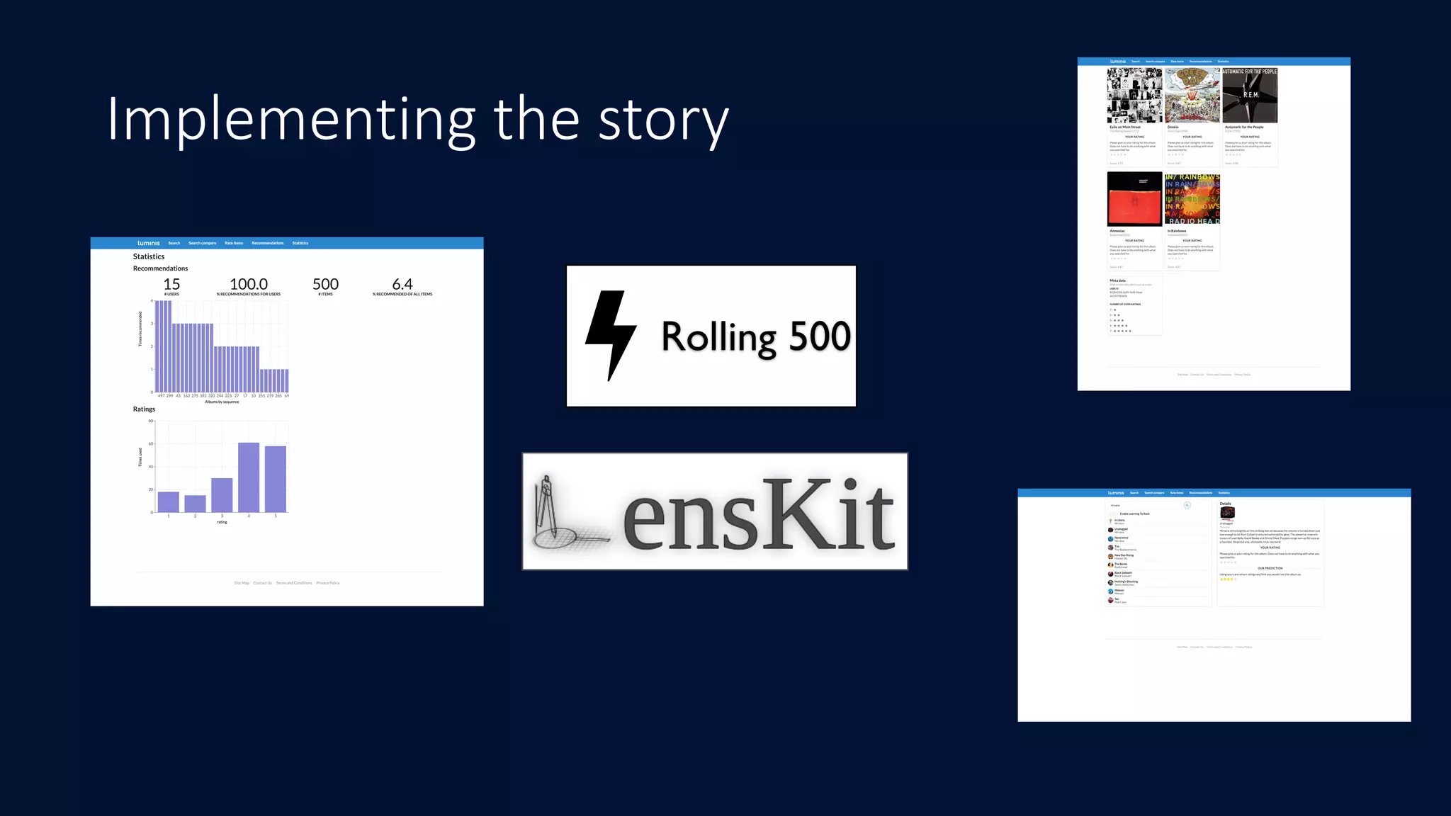 Implementing the story
Rolling 500
 