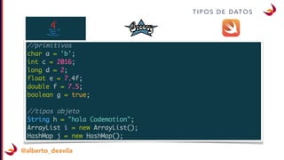 T I P O S D E D AT O S
@alberto_deavila
 