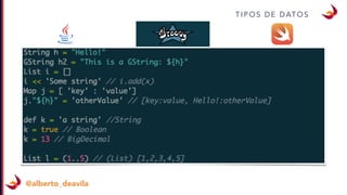 T I P O S D E D AT O S
@alberto_deavila
 