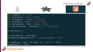 T I P O S D E D AT O S
@alberto_deavila
 