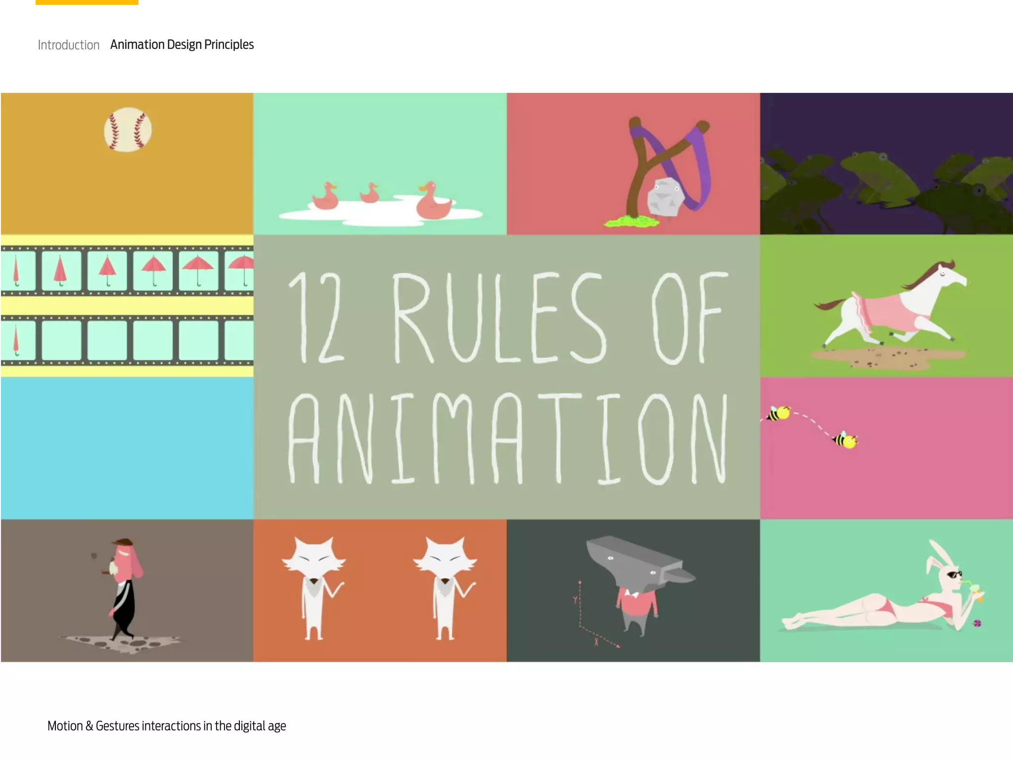 Introduction Animation Design Principles

Motion & Gestures interactions in the digital age

 