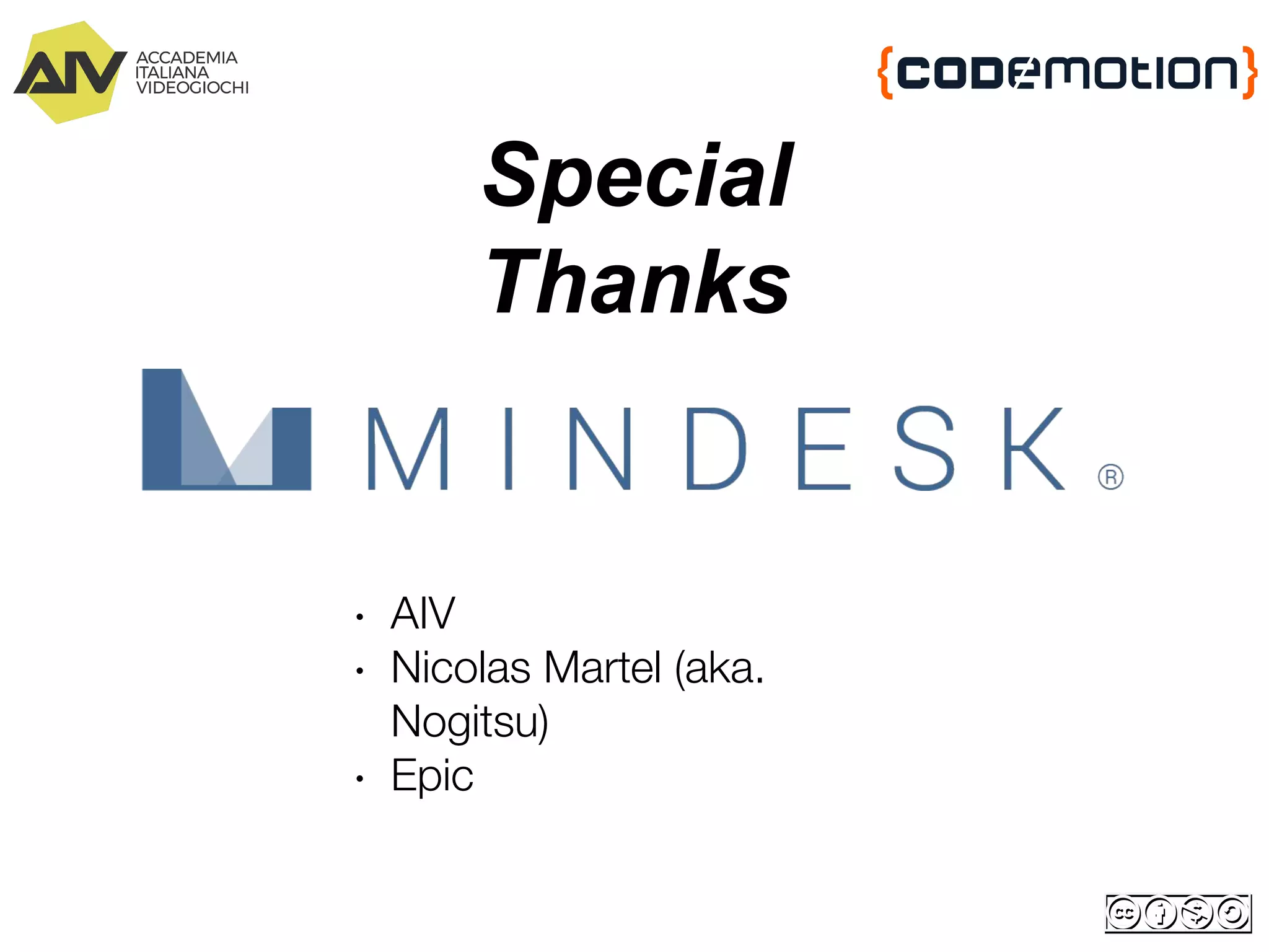 Special
Thanks
∙ AIV
∙ Nicolas Martel (aka.
Nogitsu)
∙ Epic
 