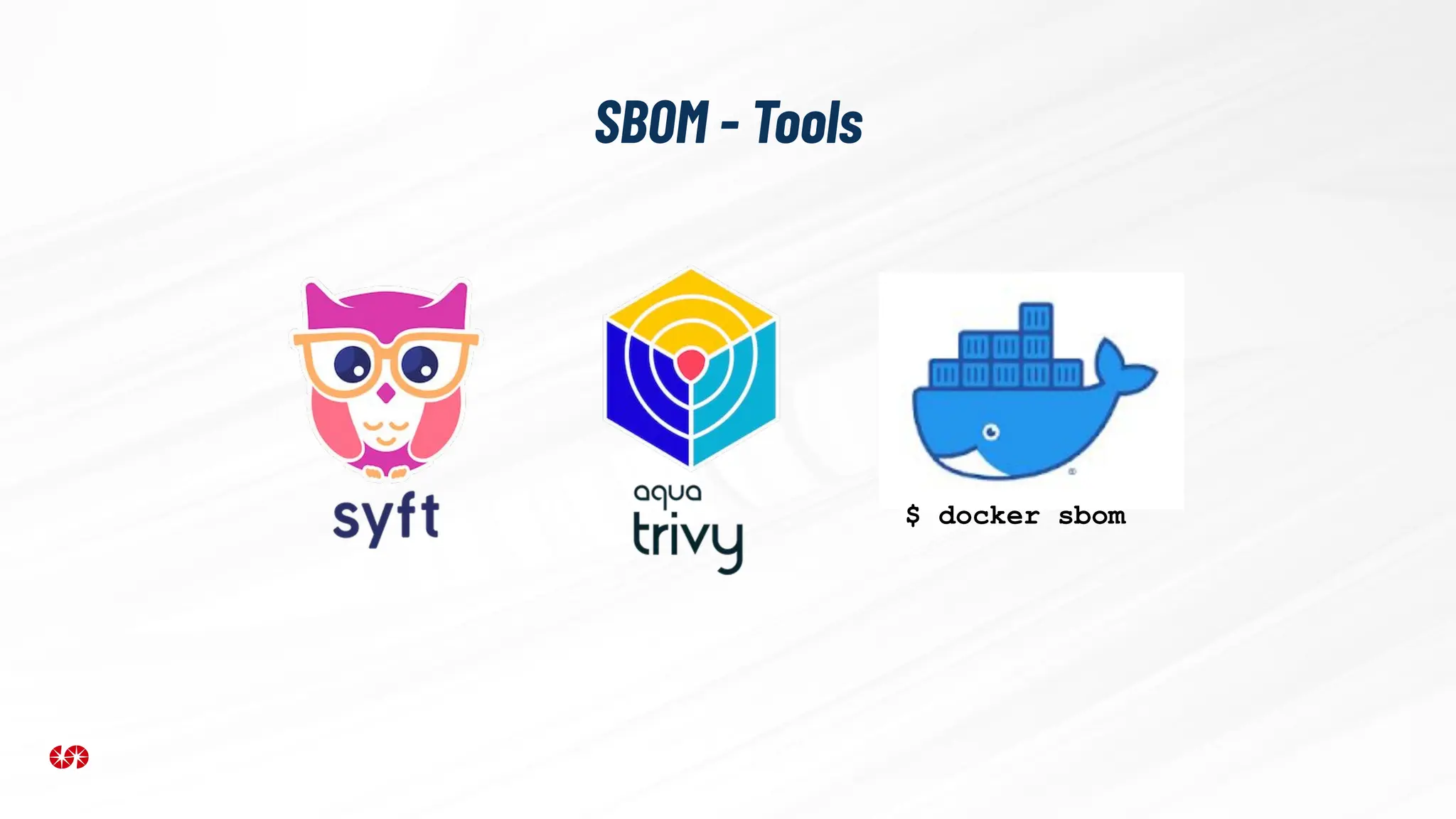 SBOM - Tools
$ docker sbom
 