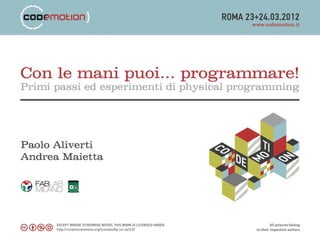 Codemotion: con le mani puoi... programmare!