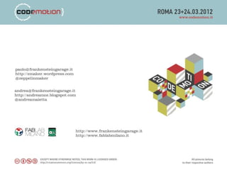 Codemotion: con le mani puoi... programmare!