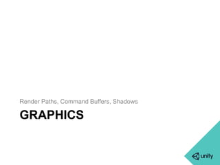 Render Paths, Command Buffers, Shadows 
GRAPHICS 
 