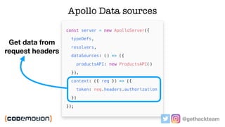 @gethackteam
Get data from
request headers
Apollo Data sources
 