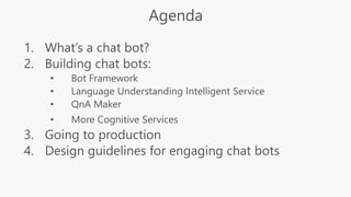 Chatbot development workshop with the Microsoft Bot Framework | PDF