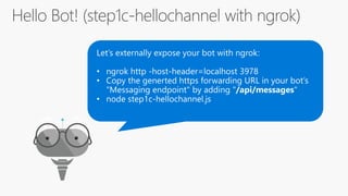 Chatbot development workshop with the Microsoft Bot Framework | PDF