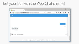 Chatbot development workshop with the Microsoft Bot Framework | PDF