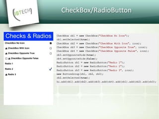 CheckBox/RadioButton
 