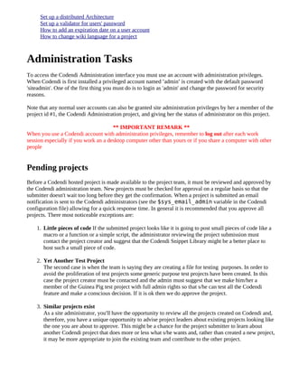 Codendi Administration Guide | PDF