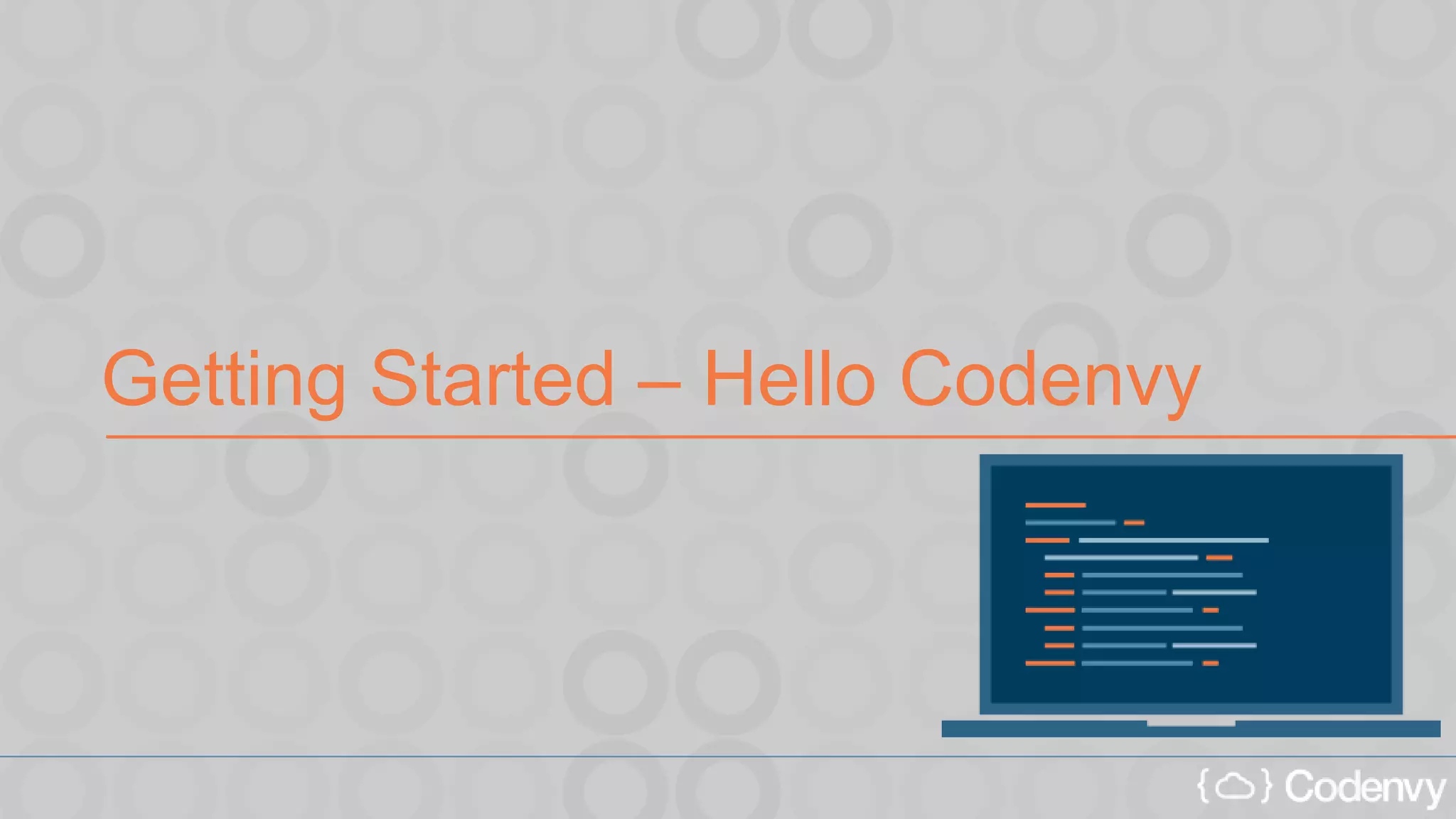 Getting Started – Hello Codenvy
 