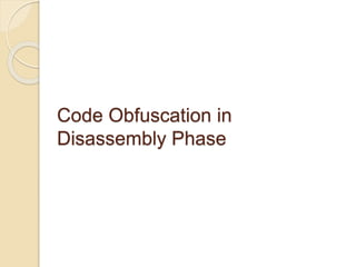 Code obfuscation | PPTX
