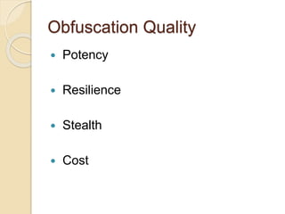 Code obfuscation | PPTX