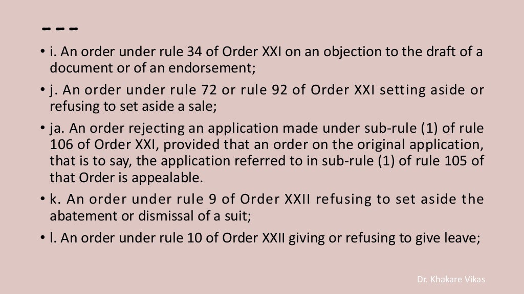 Code of civil procedure 1908 appeals