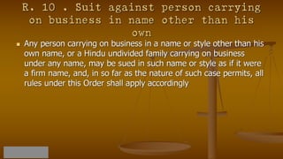 Code of civil procedure 1908 suits in particular cases pptx