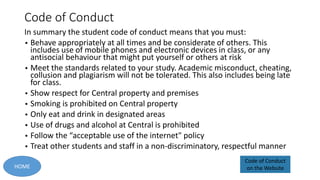 Code of conduct (Central)