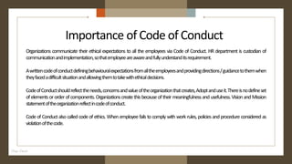 Code of conduct