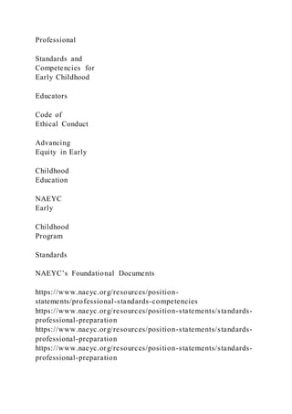 Naeyc Code Code of Ethical Conductand Statement of CommitmentA posi | DOCX