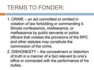 Ethics And Conduct Police Ethics And Conduct Police